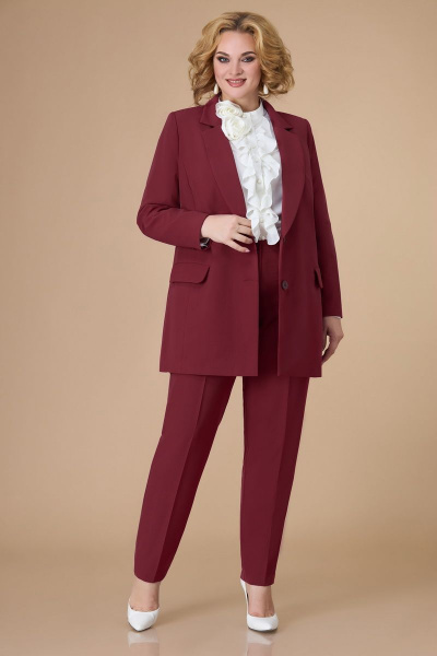 Блуза, брюки, жакет Svetlana-Style 1581 молочный+бордовый - фото 1