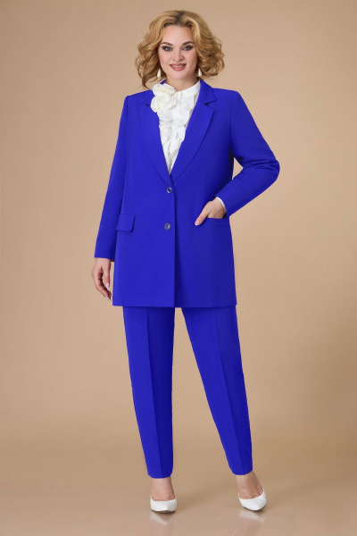 Блуза, брюки, жакет Svetlana-Style 1581 молочный+синий - фото 3