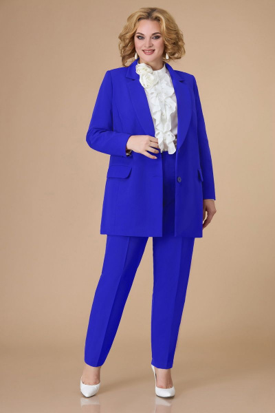 Блуза, брюки, жакет Svetlana-Style 1581 молочный+синий - фото 1