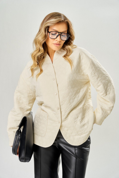 Куртка AVA fashion М-227 молочный - фото 6