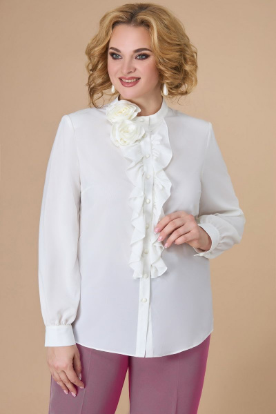 Блуза, брюки, жакет Svetlana-Style 1581 молочный+клевер - фото 4