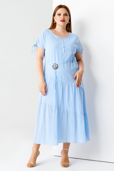 Платье Панда 28780z голубой - фото 1