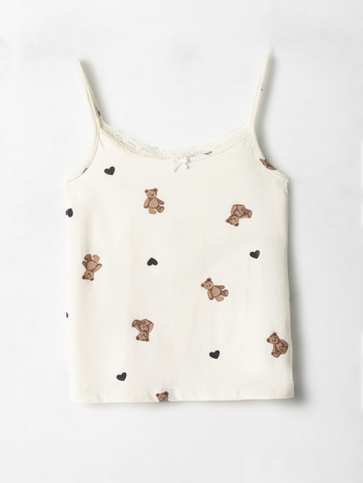 Топ Mark Formelle 427745/26-43857П-5 мишки_и_сердца_на_молочном - фото 1