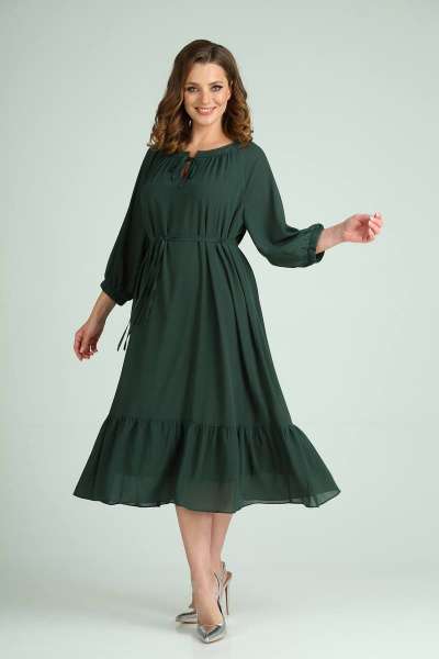 Платье, пояс, ремень TVIN 8158 зеленый - фото 2
