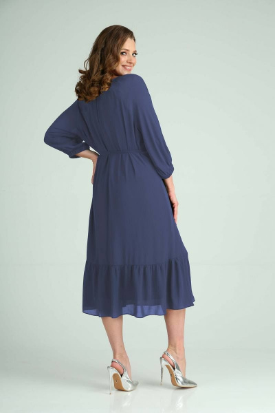 Платье, пояс, ремень TVIN 8158 темно-голубой - фото 2