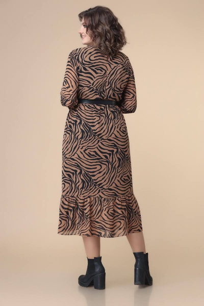 Платье Romanovich Style 1-2208 коричневый/черный - фото 3