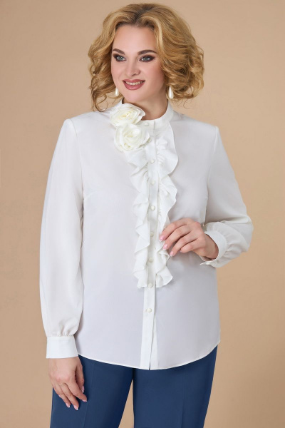 Блуза, брюки, жакет Svetlana-Style 1581 молочный+индиго - фото 4