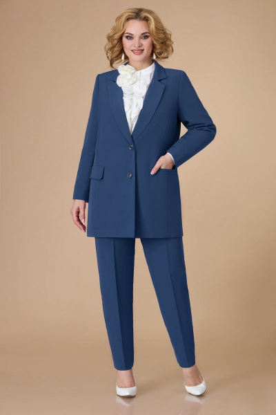 Блуза, брюки, жакет Svetlana-Style 1581 молочный+индиго - фото 3