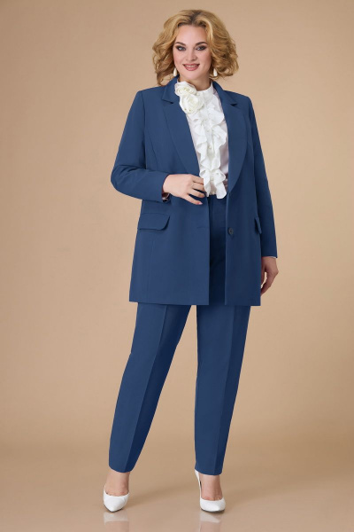 Блуза, брюки, жакет Svetlana-Style 1581 молочный+индиго - фото 1
