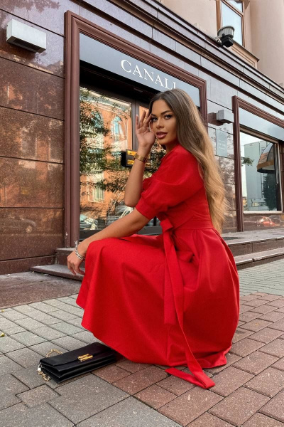 Платье Pavlova 118 красный - фото 5