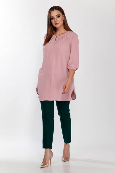 Блуза, брюки Belinga 2190 розовый/бутылка - фото 2