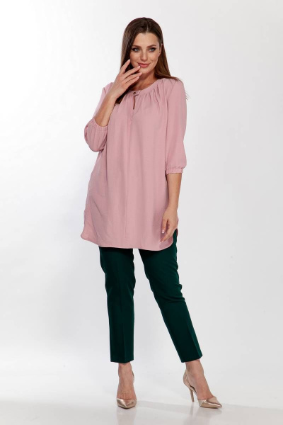 Блуза, брюки Belinga 2190 розовый/бутылка - фото 1