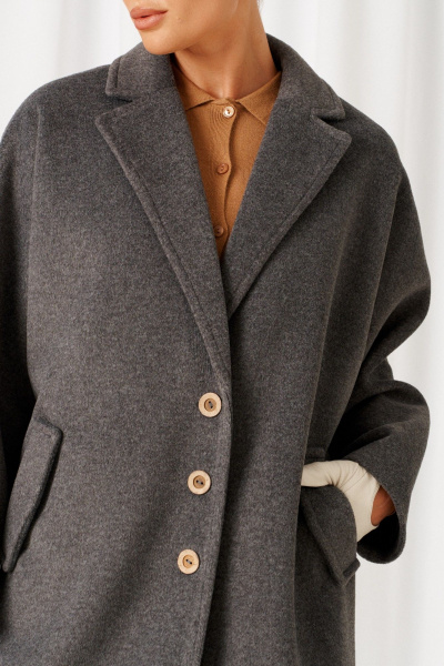 Пальто Beautiful&Free 9015 графит - фото 5