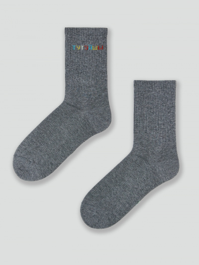 Носки Mark Formelle 107K-2504/23107K-1 т.серый_меланж_рис.2504 - фото 1