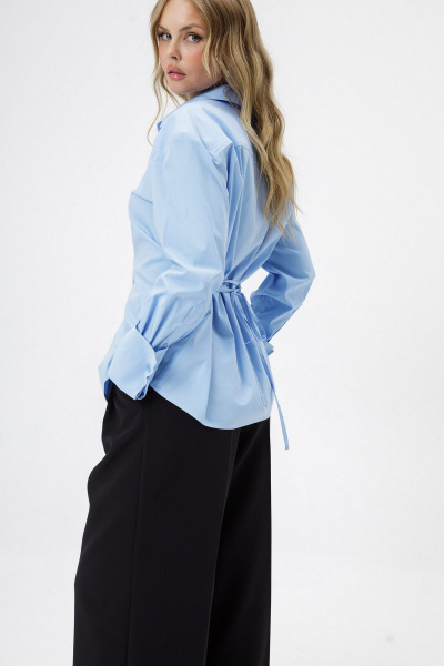 Брюки, рубашка PiRS 7041 голубой+ черный - фото 1