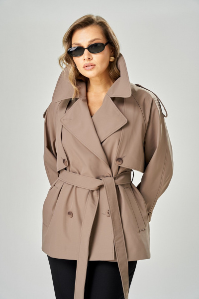 Тренч AVA fashion М-234 мокко - фото 7