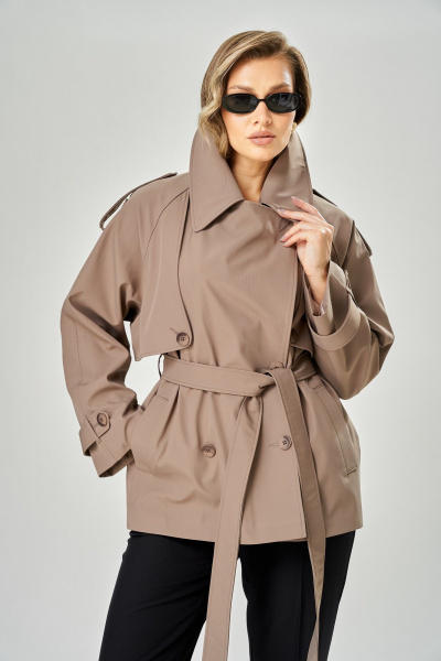 Тренч AVA fashion М-234 мокко - фото 6