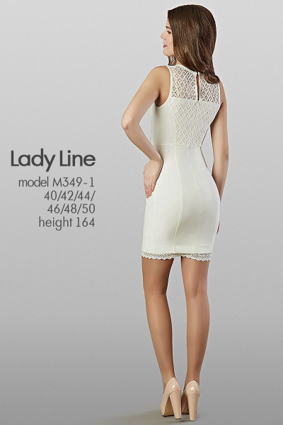 Платье Lady Line 349-1 белый - фото 2