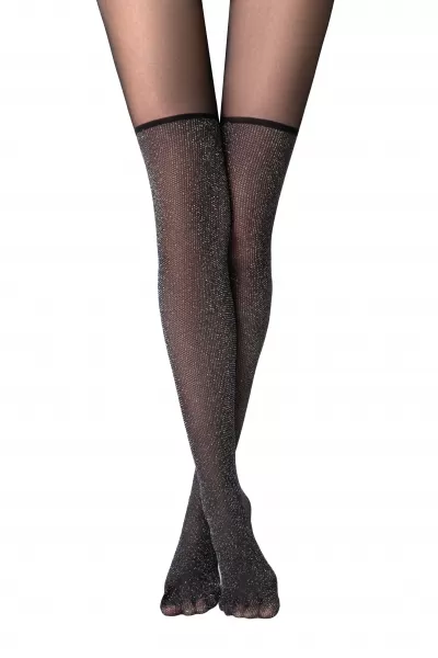 Колготки CONTE LUREX NET 40 nero 24С-78СП - фото 3