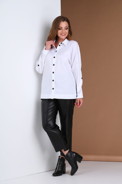Блуза Andrea Style 0403 белый - фото 2