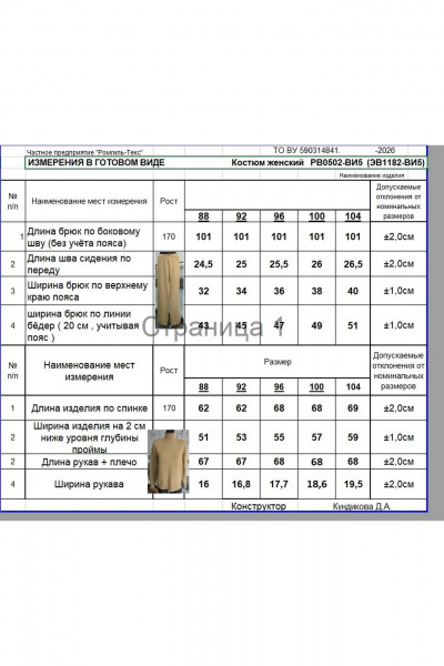 Брюки, джемпер Romgil РВ0502-ВИ5 серый - фото 8