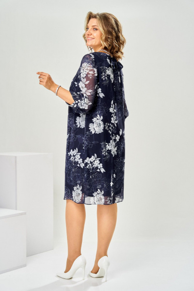 Платье Romanovich Style 1-2792 цветы/белый - фото 14
