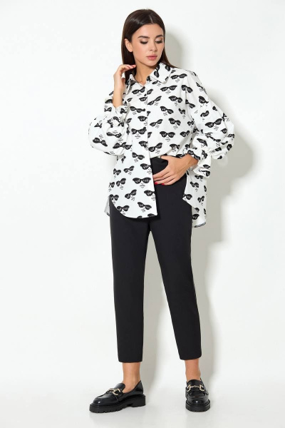 Блуза, брюки Koketka i K 870 черный+белый - фото 2