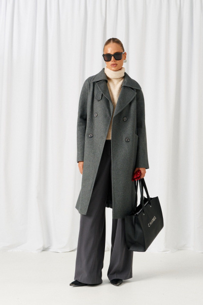 Пальто Beautiful&Free 9029 графит - фото 7
