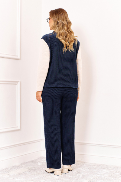 Брюки, джемпер AGATTI 6043-1 синий+беж - фото 4