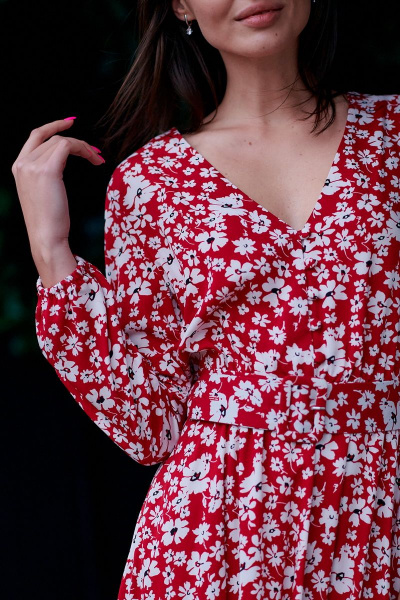 Платье JKY DA-016 красный - фото 5