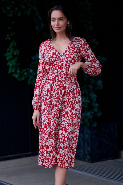 Платье JKY DA-016 красный - фото 4