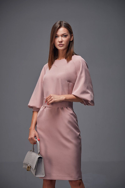 Платье Andrea Fashion AF-166 розовый - фото 1