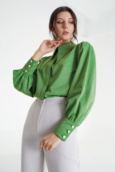 Блуза MALI 621-097 зеленый - фото 3