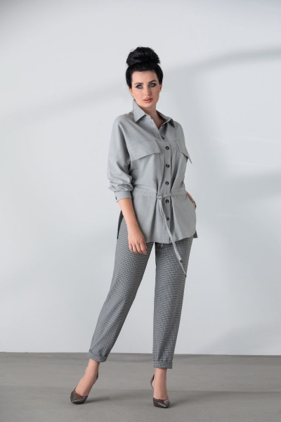 Блуза, брюки ElPaiz 696 серый - фото 1