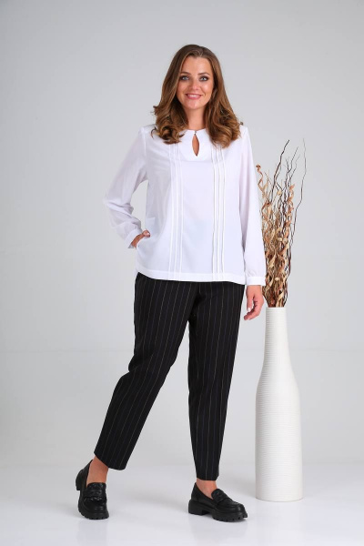 Блуза, брюки, жилет Verita 2077 белый - фото 4