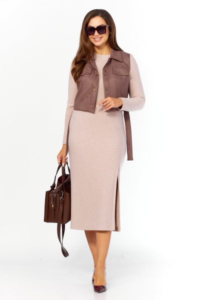 Жилет, платье LEANNA-STYLE 9010-5 сиреневый - фото 20