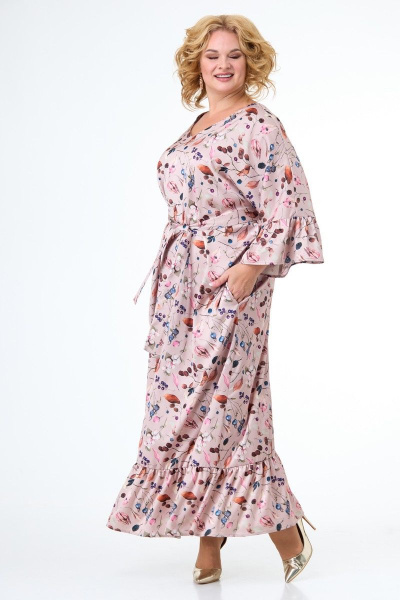 Платье Anelli 1071 розовый_армани - фото 3