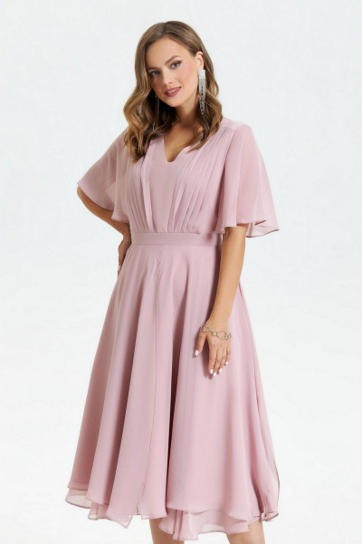 Платье TEZA 1455 пыльно-розовый - фото 3