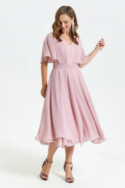 Платье TEZA 1455 пыльно-розовый - фото 2