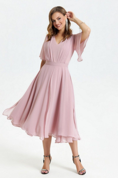 Платье TEZA 1455 пыльно-розовый - фото 1