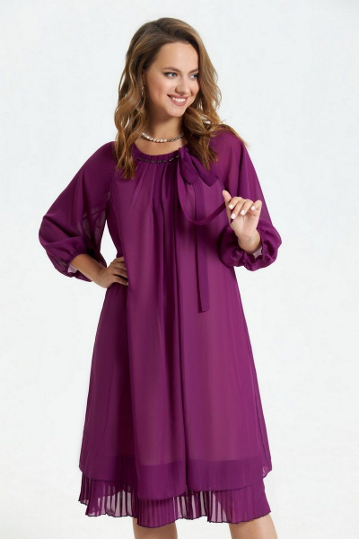 Платье TEZA 2683 фиолетовый - фото 2