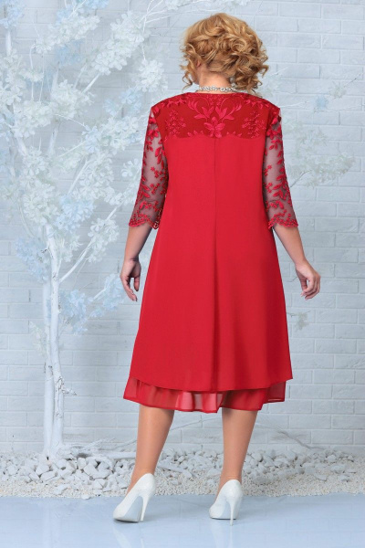 Платье Ninele 2303 красный - фото 2