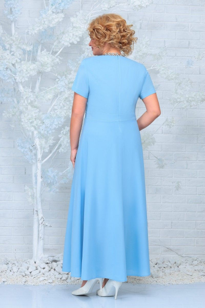 Блуза, платье Ninele 7333 голубой_василек - фото 4