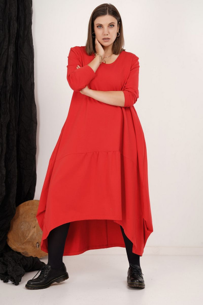 Платье GRATTO 8118 красный - фото 5