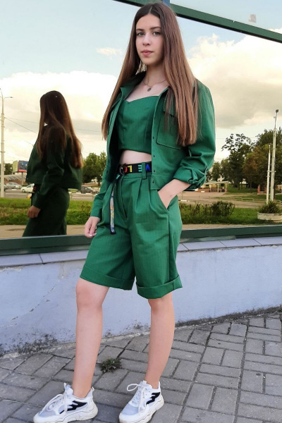 Жакет, шорты Lady Smile 901 зеленый - фото 1