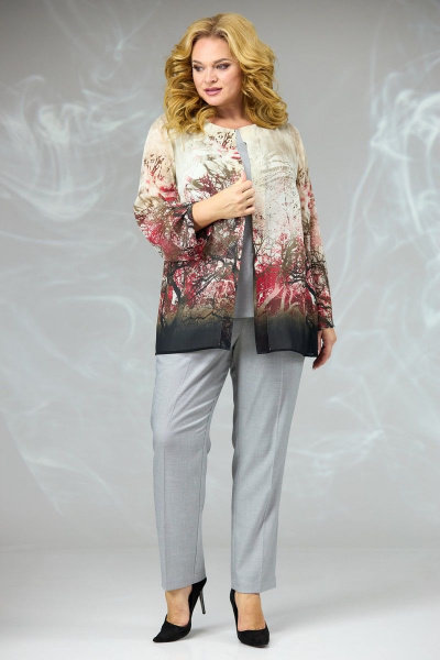 Блуза, брюки, майка Angelina & Сompany 582/1 коралловая_накидка - фото 4