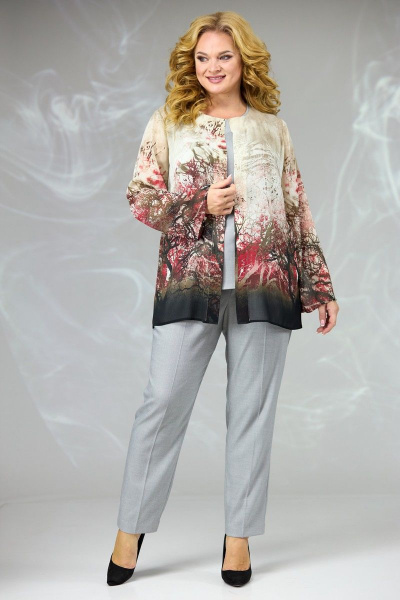 Блуза, брюки, майка Angelina & Сompany 582 коралловая_накидка - фото 3