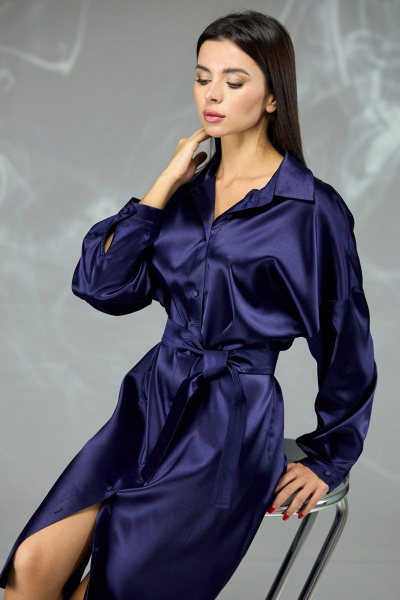 Платье Angelina & Сompany 602 синий - фото 6