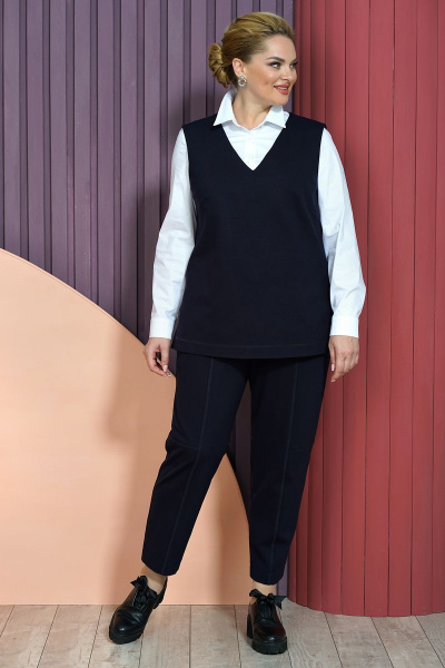 Блуза, брюки, жилет Alani Collection 1495 - фото 2