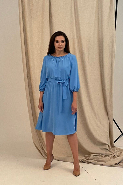 Платье Angelina 690 темно-голубой - фото 1